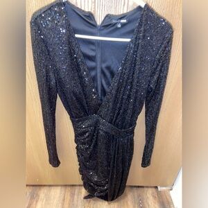 Fashion nova black sequin dress